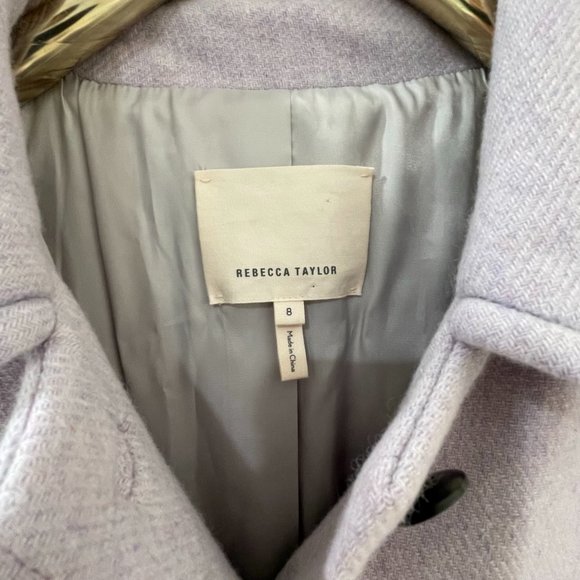 REBECCA TAYLOR {8} Lilac Melton Coat Wool - Picture 3 of 7